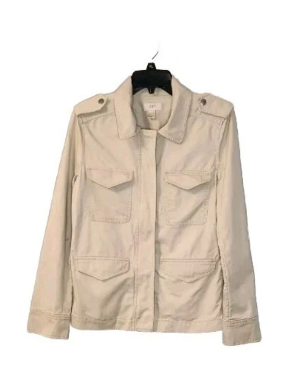 LOFT Khaki Cotton Utility Field Jacket Womens M Excellent!